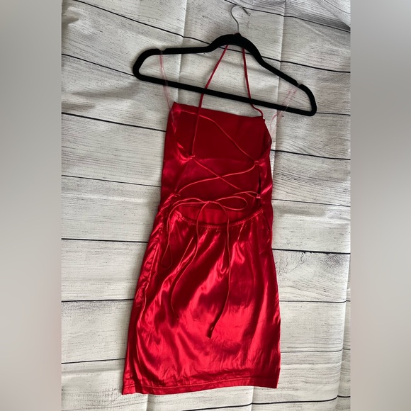 Fashinova Cute❤️Satin Mini Dress. Like NEW!Worn once for my birthday. - Picture 2 of 12